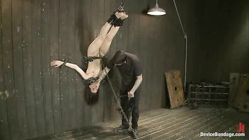 Delectable Kristine Kahill screams as she's tied up and given pain