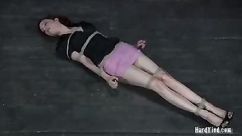 The buildup intensity of pain and pleasure during bondage pleases hot brunette